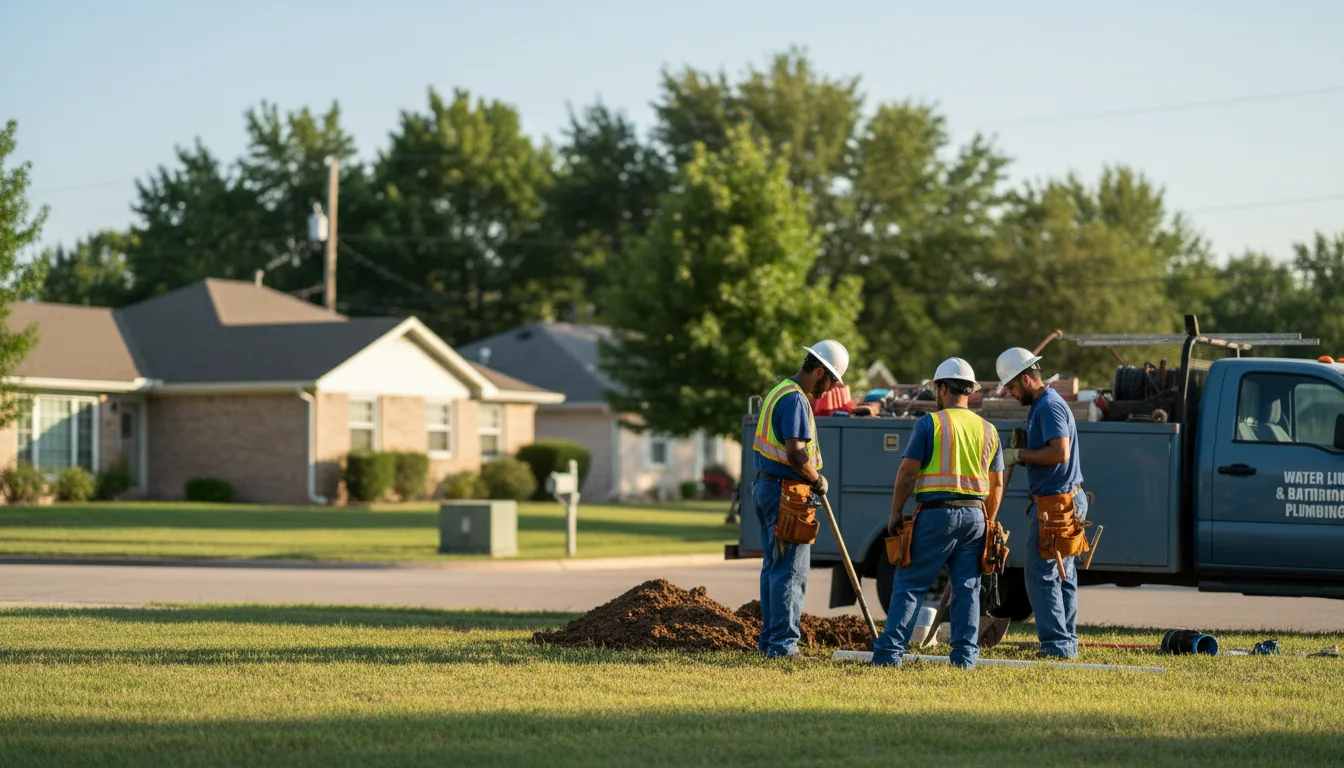 Residential water line and bathroom plumbing service in Ellington, CT